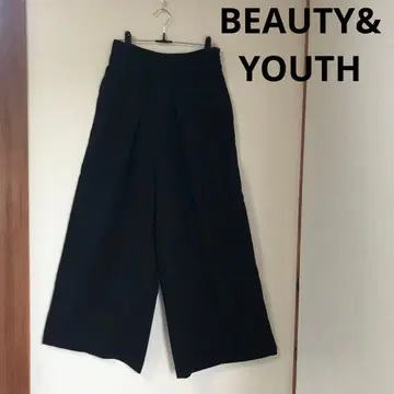 BEAUTY&YOUTH 블랙 와이드 팬츠 S 사이즈