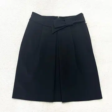 새상품급 FOXEY NEW YORK 리본 턱 스커트 40 블랙