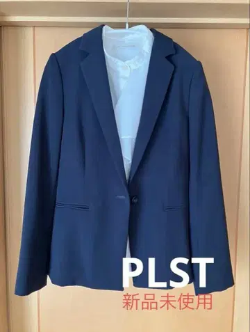 [ 미사용 ] PLST 네이비 테일러드 자켓 스트레치