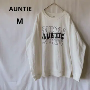 AUNTIE 프린트 맨투맨 [ M ] 화이트