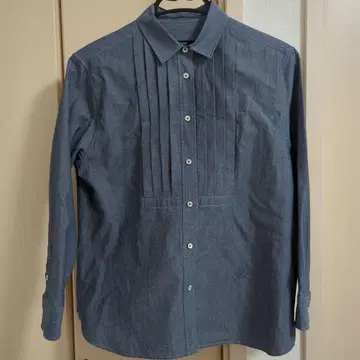 Keith 핀턱 셔츠 사이즈 38 다크 블루