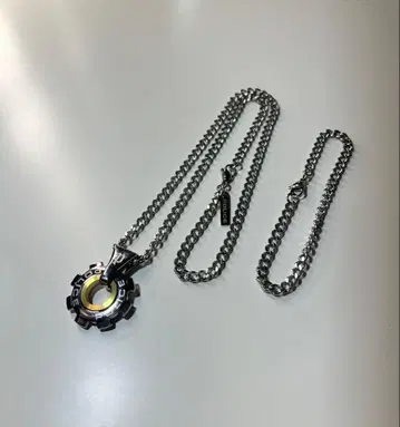 폴리스 기어 디자인 목걸이 실버 골드