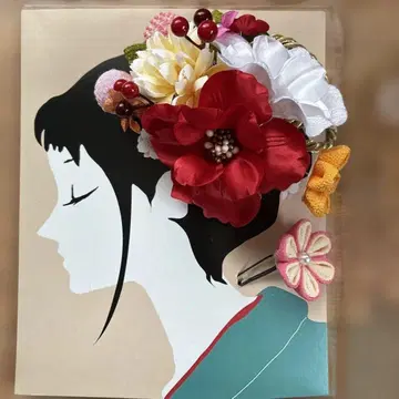 일본 의류용 머리 장식 꽃 장식 달린 헤어콤