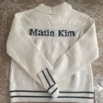 matin kim 집업 니트 화이트 S 사이즈