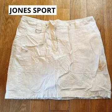 JONES SPORT [ 8 ] 화이트 미니 스커트 인빵 포함 화이트
