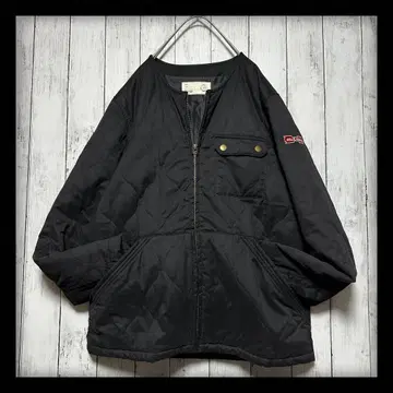 [ HOSU ] 노카라 퀼팅 자켓 블루종 충전솜 L~XL 블랙