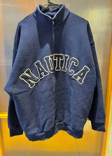 NAUTICA 네이비 하프 지퍼 트레이닝복 L