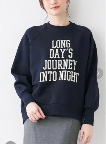 MICA&DEAL 운모 로고 속기모 맨투맨 네이비