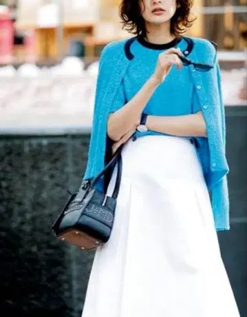 드로어 프린지 크루 가디건 블랙 라인