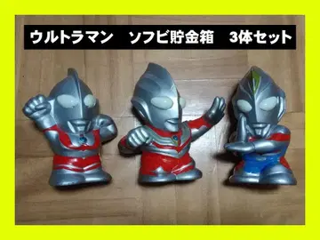 [울트라맨] 소프트 비닐 저금통 3개 세트