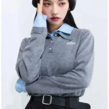 eimy istoire 더블 칼라 디자인 니트