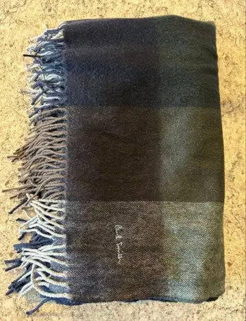 폴스미스 머플러 스톨 체크 무늬 프린지