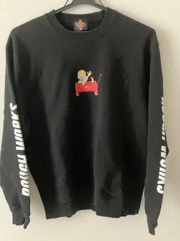 BUDS 블랙 맨투맨 트레이닝복