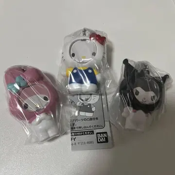 사진 프레임 마스코트 마이멜로디 헬로키티 쿠로미 3체 세트