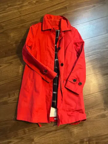 선착순 MACPHEE 빨간색 트렌치코트 라이너 탈부착 가능