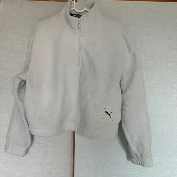 PUMA 플리스 자켓 화이트 M