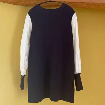 벌룬 슬리브 네이비 튜닉