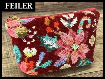 G2 NZ60 새상품급 러브러리 바이 페이러 슈니르 직조 꽃무늬 파우치