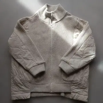 아이보리 퀼팅 자켓