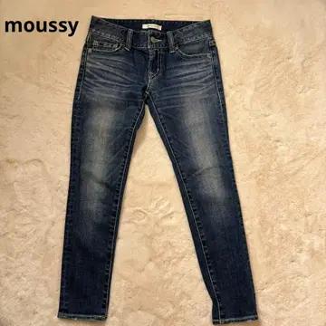 Moussy 다크 블루 스키니 데님