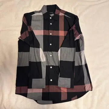 BLACK LABEL 긴팔 셔츠 체크 무늬 M 사이즈