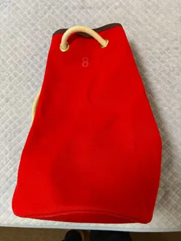 UNIFORM 레드 드로우 스트링 토트백