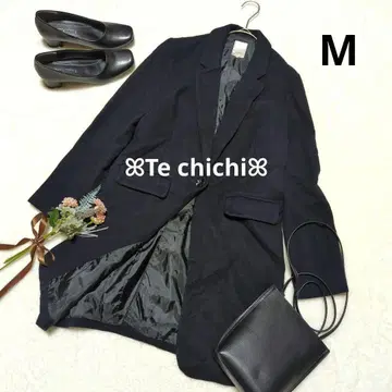 1475 테치치 체스터 코트 [ M ] 네이비 뒷 슬릿 겨울 아우터