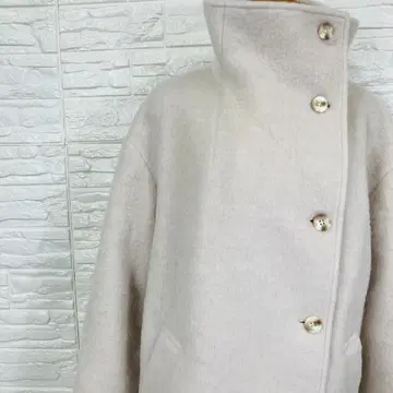 릴리안 캐럿 울 블렌드 스탠드 칼라 코트 M [ 1690 39 ]