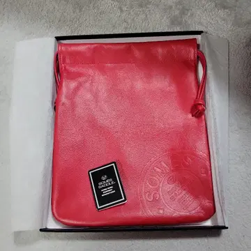 소메스 안장 천연 가죽 복조리 파우치 미사용품