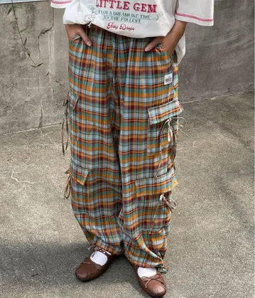 [ HELLO.SANFRANCISCO ] 체크 카고 팬츠