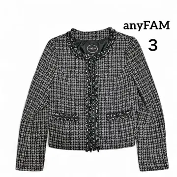 anyFAM 트위드 노카라 자켓 입학 졸업 세레모니 포멀