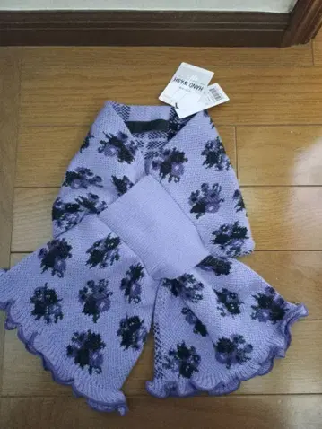 미사용 안나수이 캔디 머플러 ANASUI 보라색 퍼플