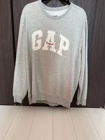 XL 사이즈 올드 GAP 인기 패턴 아치 로고 아플리케 속기모 맨투맨