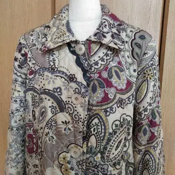 LEONARD 페이즐리 무늬 실크 충전솜 퀼팅 자켓