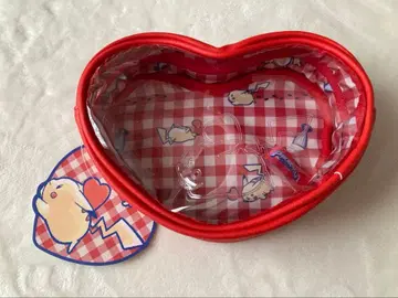 포켓몬 센터 PIKACHU DINER 피카츄 다이너 하트 모양 파우치