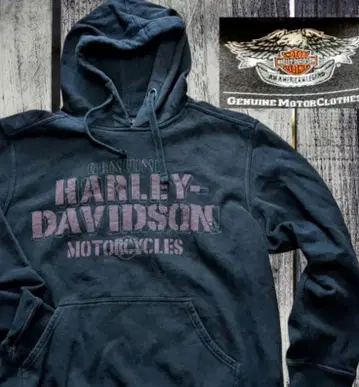 HARLEY-DAVIDSON 로고 후드티 L 블랙 구제 의류 스트릿