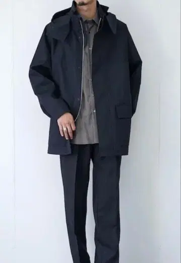 AURALE 2025AW 코튼 개버딘 블루종