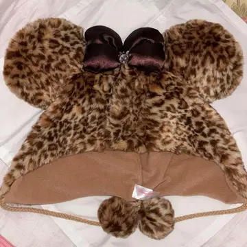 레오파드 무늬 미니 팬캡