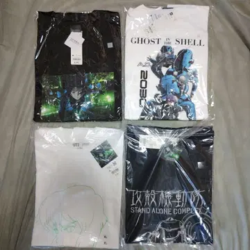 공각기동대 T셔츠 XL 사이즈 미사용품 4장 세트