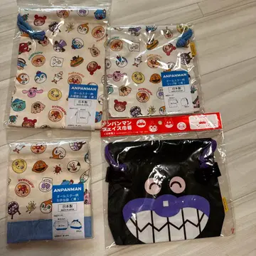 호빵맨 캐릭터 수납 봉투 4세트