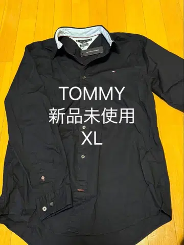 TOMMY 긴팔 셔츠 XL 네이비 미사용 새상품
