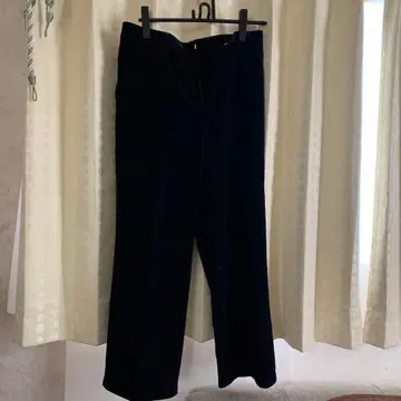 블랙 코듀로이 슬랙스