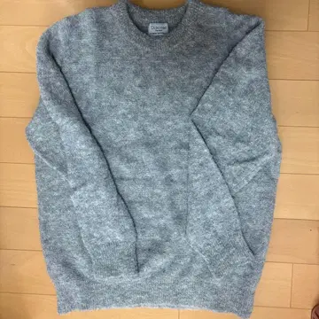 Discoat 그레이 크루넥 스웨터