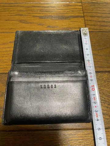 유노스 블랙 가죽 명함지갑