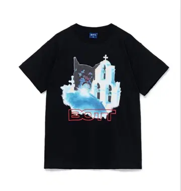 bott 블랙 T셔츠 그래픽 프린트