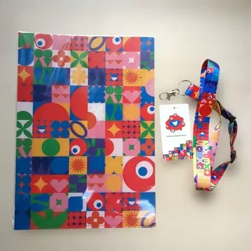 [ 오사카 간사이 만박 ] 컬러풀 미야쿠미야쿠 스트랩과 파일 세트