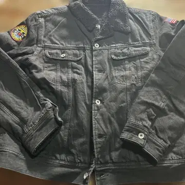 GU 지유 G 데님 필드 자켓 보아 안감 포함 블랙 XL 사이즈