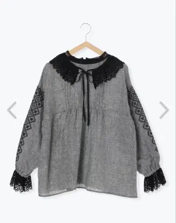 사만사 모스모스 kazumi 자수와 레이스 멀티 블라우스