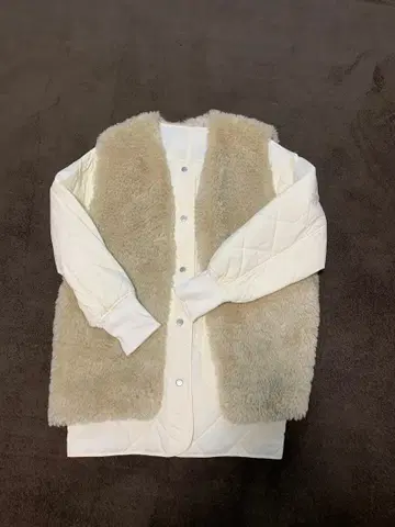 사만사 모스2 퀼팅 자켓 아이보리