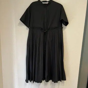 Ray Beams 플리츠 절개 셔츠 원피스